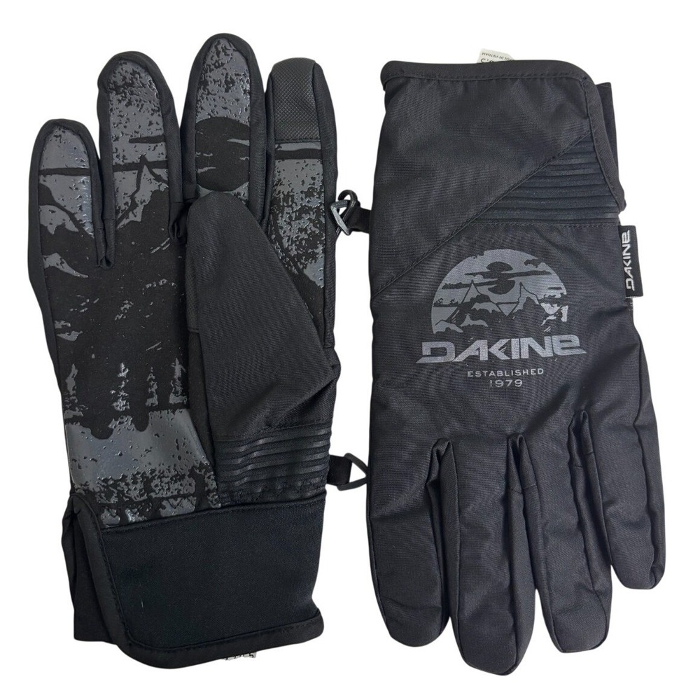 NWOT Dakine Men's Crossfire Lightweight Black Gloves M 8.5 Snowboard Ski Graphic